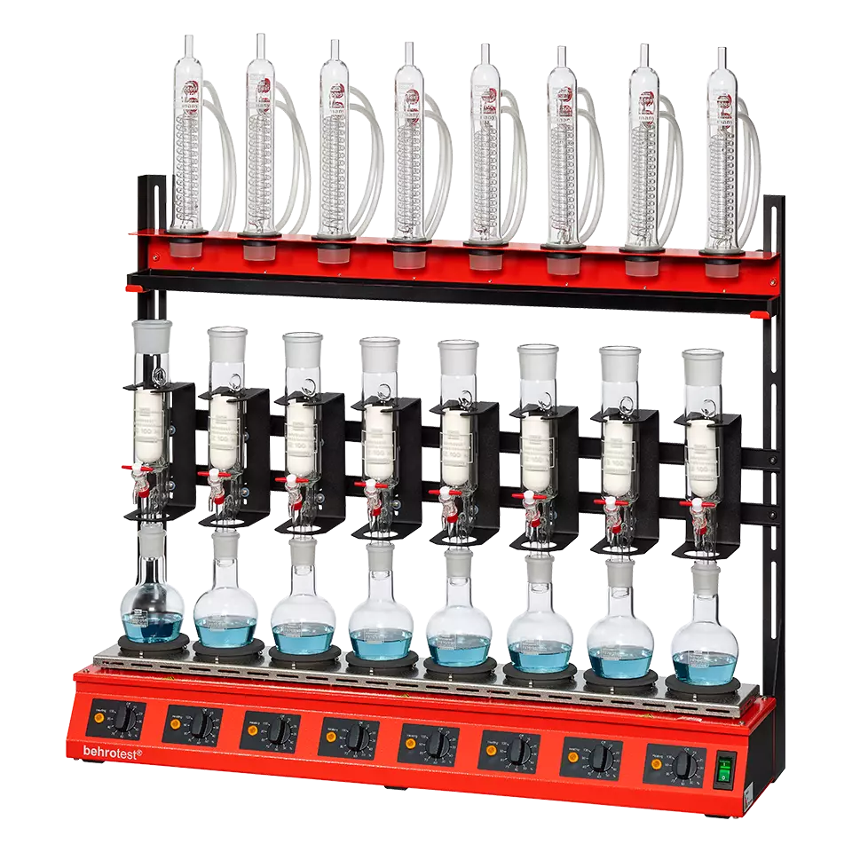 100 ml d'extraction - Flacon à fond rond de 250 ml - Refroidisseur RFK 100 - Systèmes compacts (8 places) - R 108 S-FB [B00713792]
