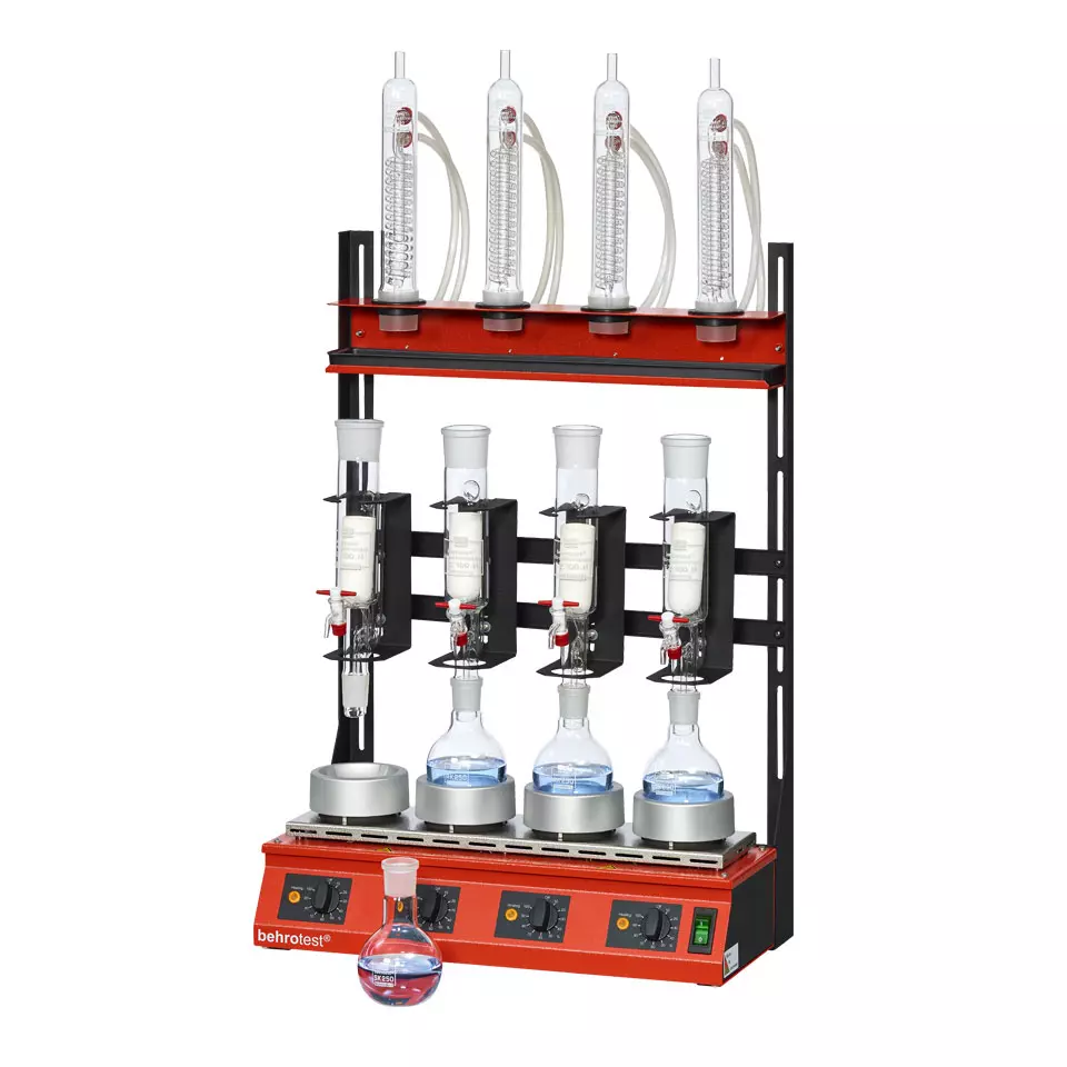 100 ml Extraktion - 250 ml Rundkolben/Stehkolben - Glaskühler/Titankühler - Extraktionsgerät (4 Proben) - R 104 S-FB [B00705758]