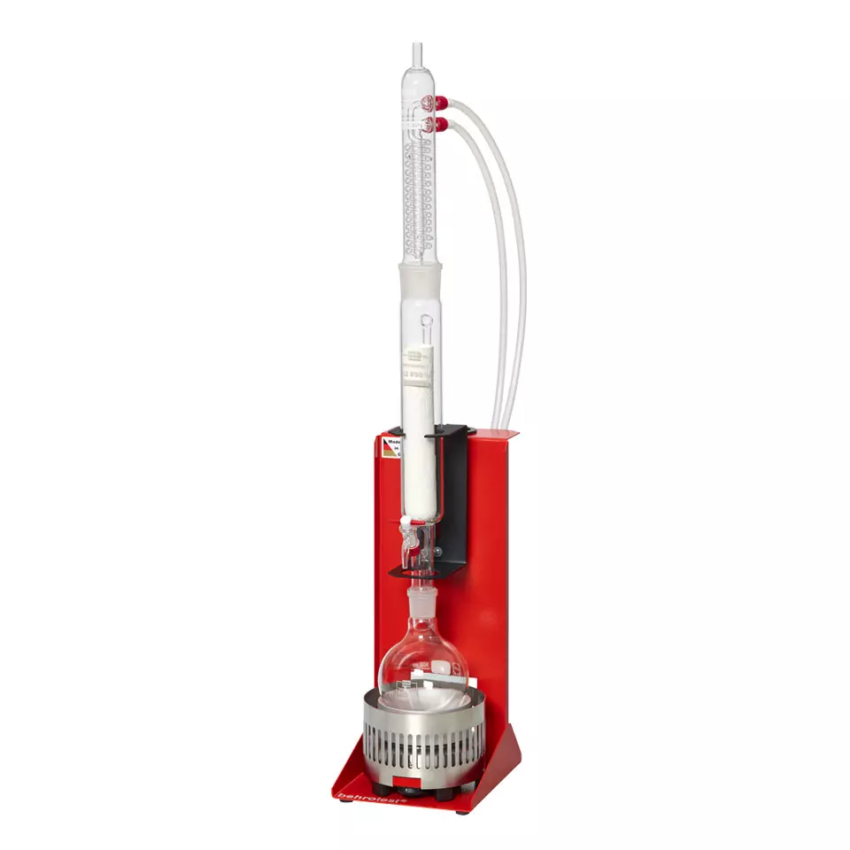 250 ml Extraktion - 500 ml Rundkolben/Stehkolben - Glaskühler/Titankühler - Extraktionsgerät (1 Probe) - KEX 250F [B00217732]