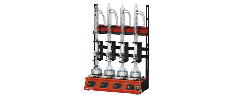 30 ml Extraktion - 100 ml Rundkolben - Glaskühler - Kompaktsystem (4 Proben)