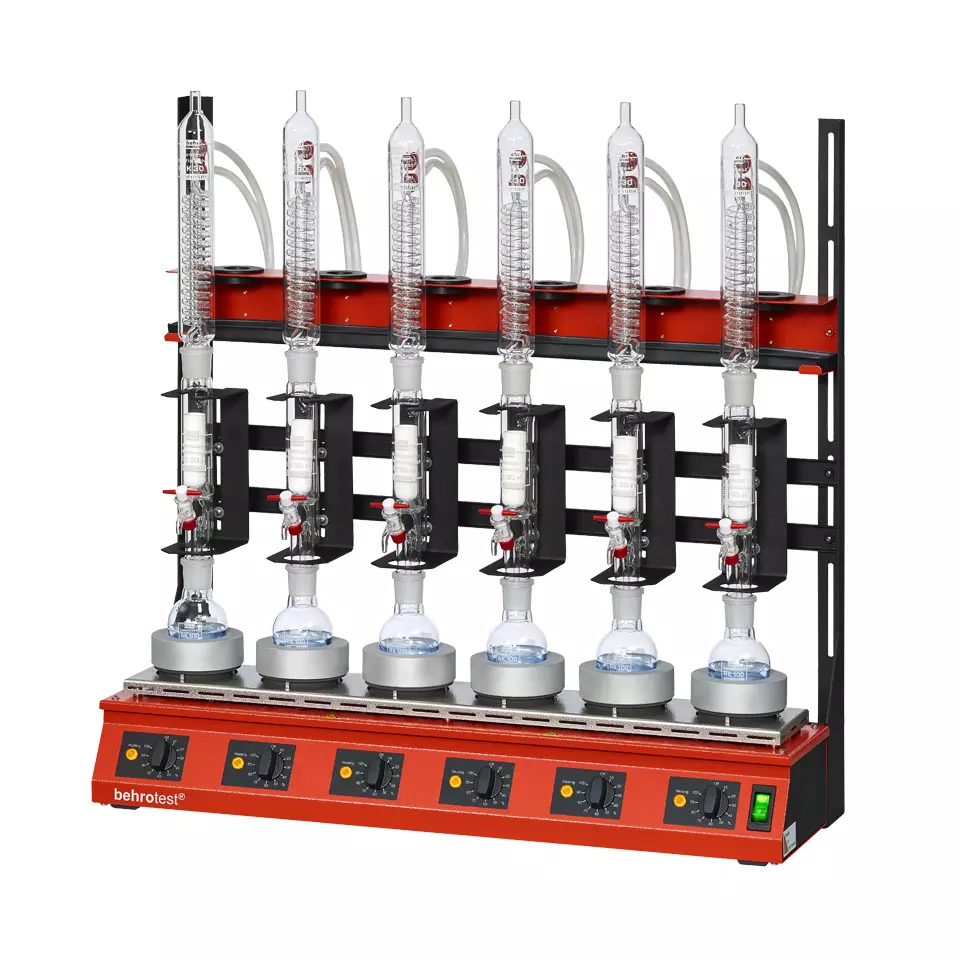60 ml Extraktion - 250 ml Rundkolben - Glaskühler - Kompaktsystem (6 Proben) - R 606 [B00218454]