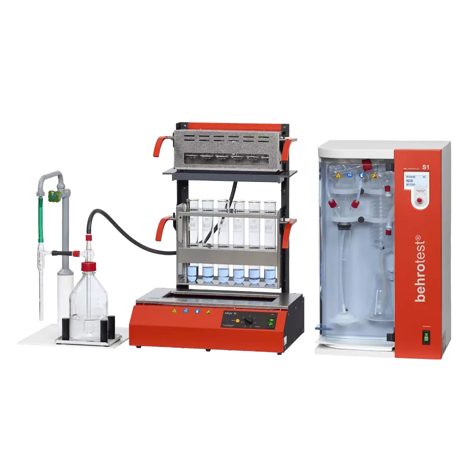 Nitrogen determination according to Kjeldahl - Kjeldahl complete systems