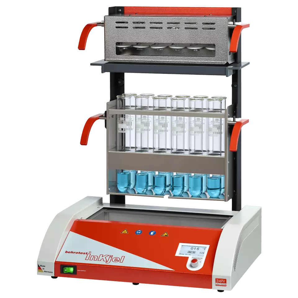 Nitrogen determination according to Kjeldahl - Kjeldahl infrared digestion systems