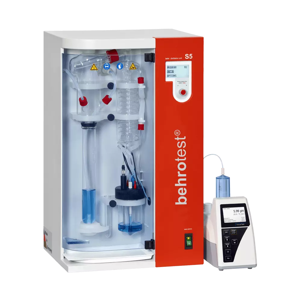 Nitrogen determination according to Kjeldahl - Steam distillation units