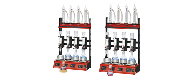 100 ml Extraktion - 250 ml Rundkolben/Stehkolben - Glaskühler/Titankühler - Extraktionsgerät (4 Proben)