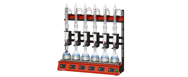 100 ml Extraktion - 250 ml Rundkolben/Stehkolben - Glaskühler/Titankühler - Extraktionsgerät (6 Proben)