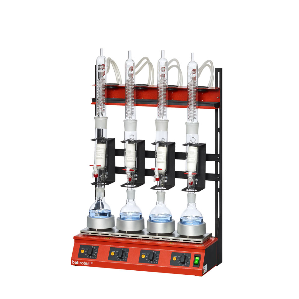 250 ml Extraktion - 500 ml Rundkolben/Stehkolben - Glaskühler/Titankühler - Extraktionsgerät (4 Proben) - R 254 S [B00218435]