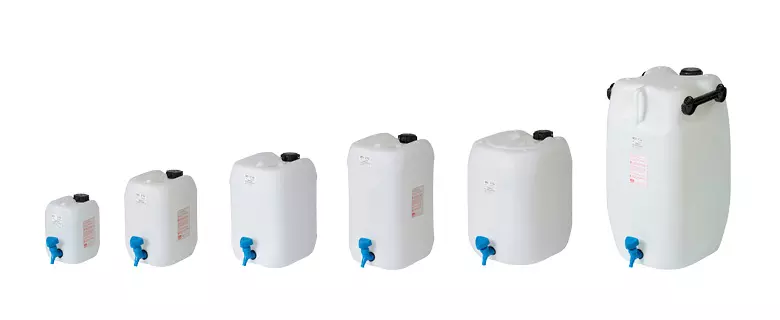 behroplast® Kanister - Kanister (Weiße behroplast Kanister mit eingeschweißtem Hahn)