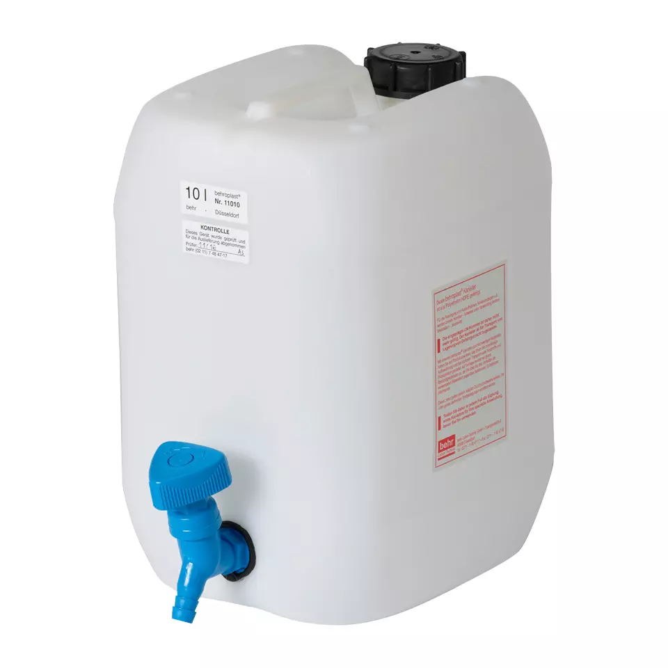 behroplast® Kanister - Kanister (Weiße behroplast Kanister mit eingeschweißtem Hahn) - WK 10 [B00176988]