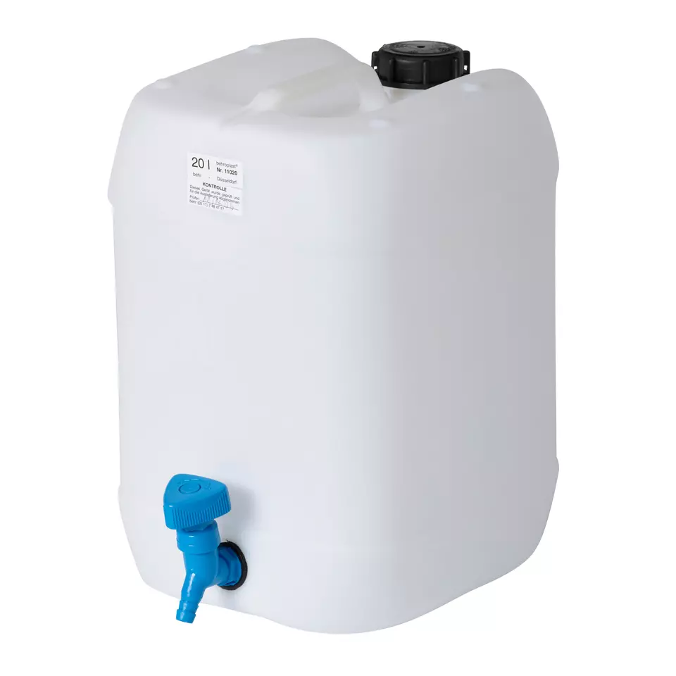 behroplast® Kanister - Kanister (Weiße behroplast Kanister mit eingeschweißtem Hahn) - WK 20 [B00176990]