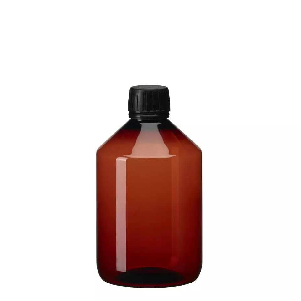 behroplast® PET bottles (food safe) - PET narrow-neck bottle brown (Brown PET bottles with wide neck) - PEB 500 [B00177041]