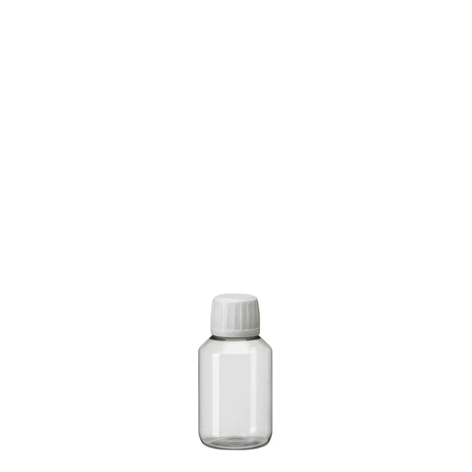 behroplast® PET bottles (food safe) - PET narrow-neck bottle transparent (Clear PET bottles with narrow neck) - PEG 100 [B00177026]