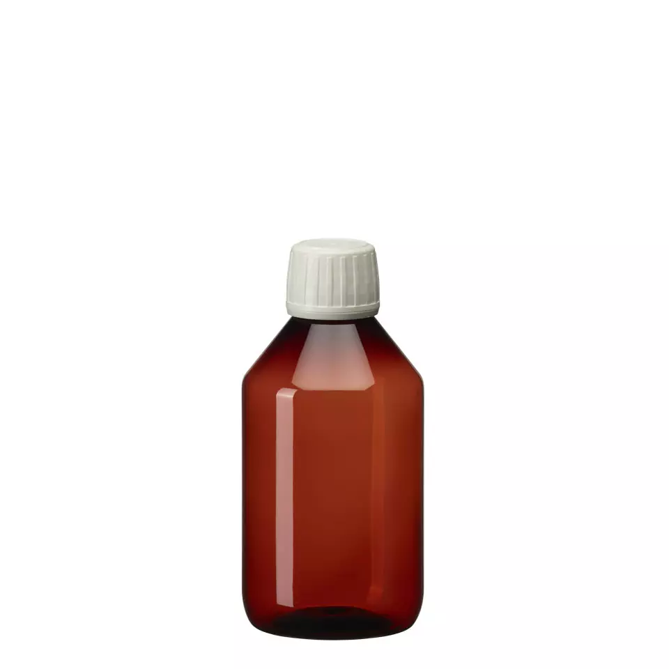 behroplast® PET-Flaschen (lebensmittelecht) - PET-Enghalsflasche braun (Braune PET-Flaschen mit Enghals) - PEB 250 [B00177040]