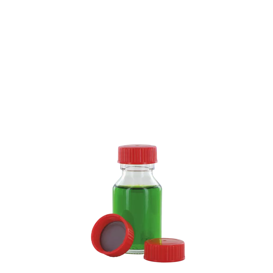 behrotest sampling bottle with PTFE closure - Glass bottle transparent (Clear glass with narrow neck) - NK 50 GT [B00636017]