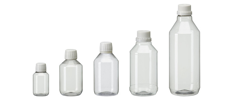 Botellas behroplast® de PET (inocuas para los alimentos) - Botella de cuello ancho de PET transparente (Botellas de PET claras con cuello estrecho)