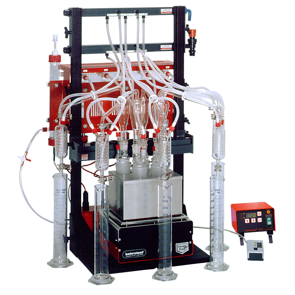 Déterminations chimiques - Générateur de vapeur d’eau en série (Détermination de phénol et d'azote d’ammonium)