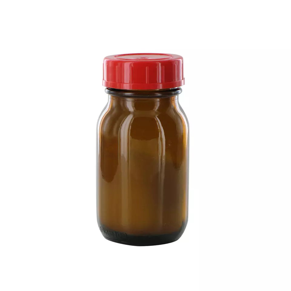 Flacons d'échantillons behrotest avec bouchon en PTFE - Flacon d'échantillon brun (Verre brun à large col) - RB 100 GT [B00622066]