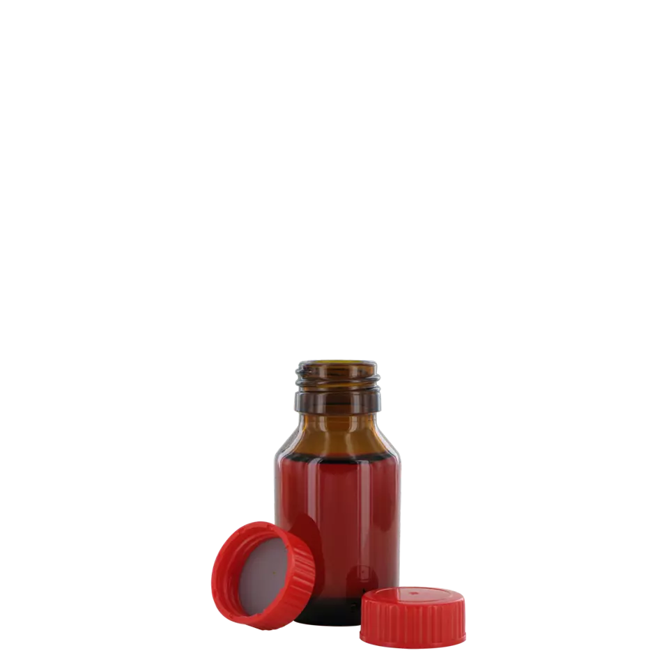 Flacons d'échantillons behrotest avec bouchon en PTFE - Flacon d'échantillon brun (Verre brun avec col étroit) - NB 50 GT [B00636012]