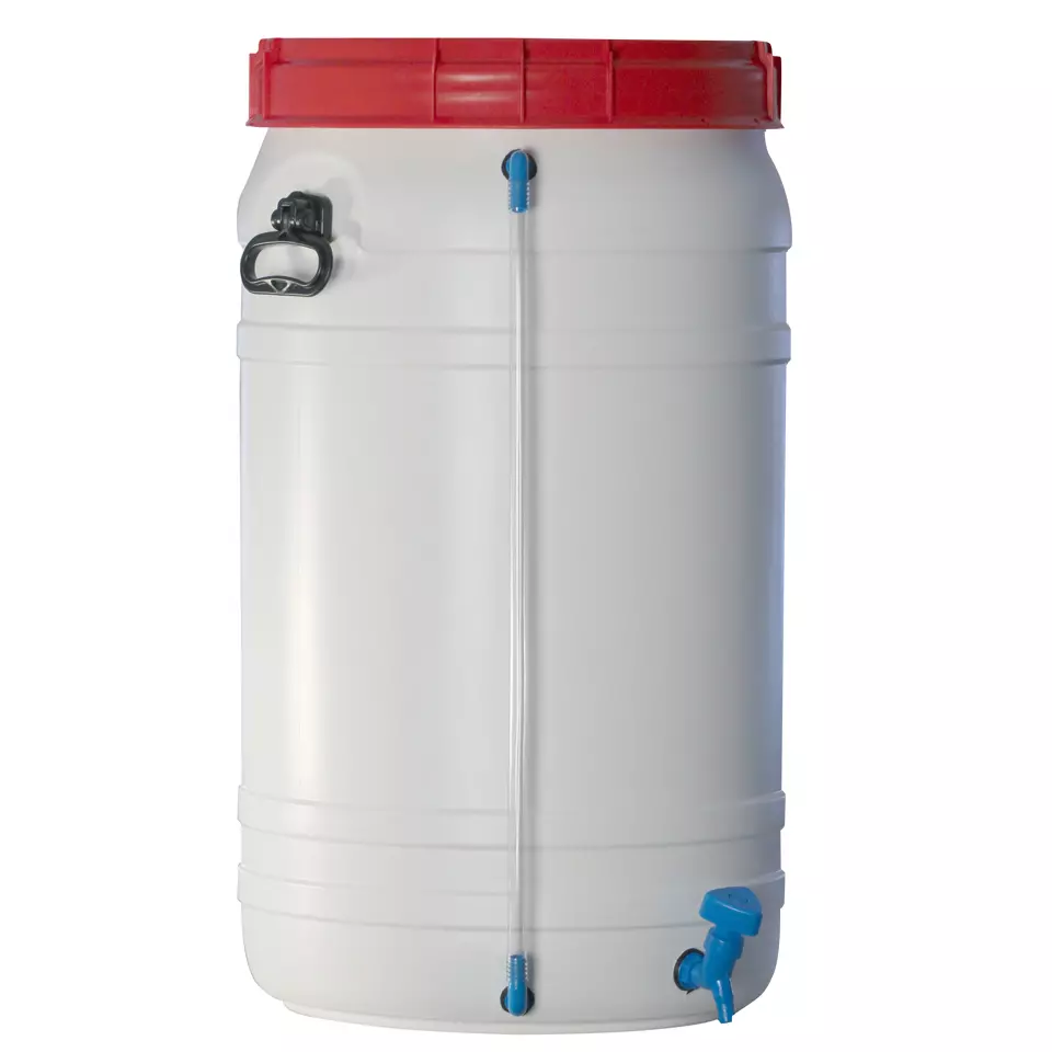 Flaschen und Kanister - Weithalsfass mit Hahn (behroplast® Fässer) - WF 110 H [B00515283]