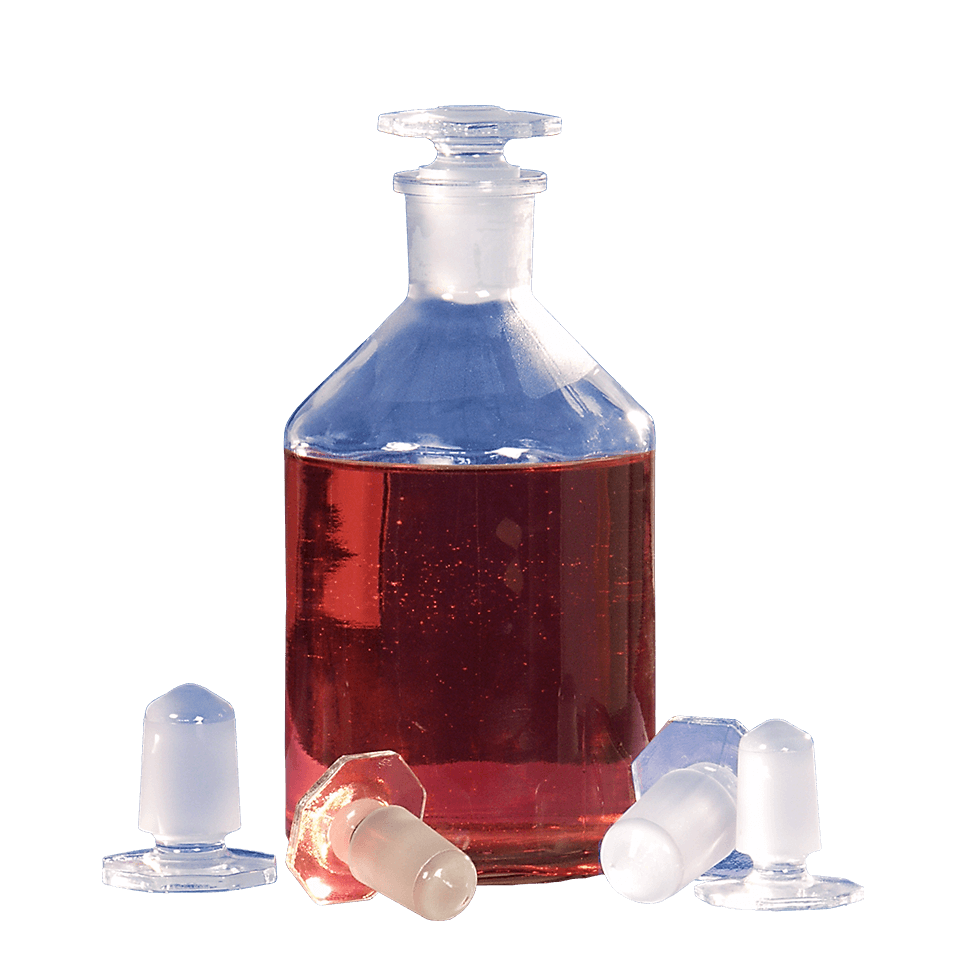 Frascos e recipientes - Frascos de amostras (Frascos de amostras behrotest com rolha de vidro)