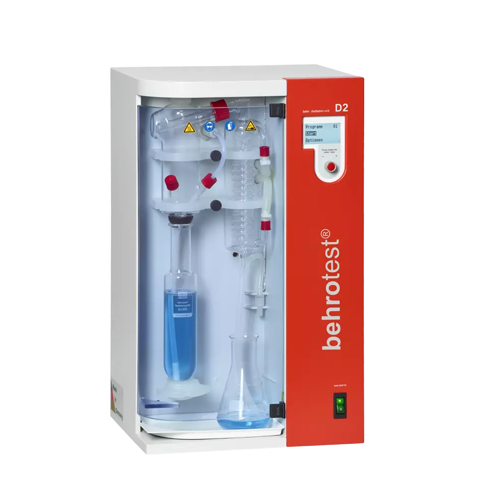 Further determinations - Steam distillation unit (Alcohol / volatile acids)