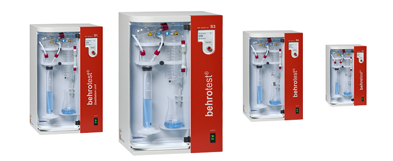 Unidade de destilação de vapor de água - Aparelho de destilação de vapor de água (S1-S4)
